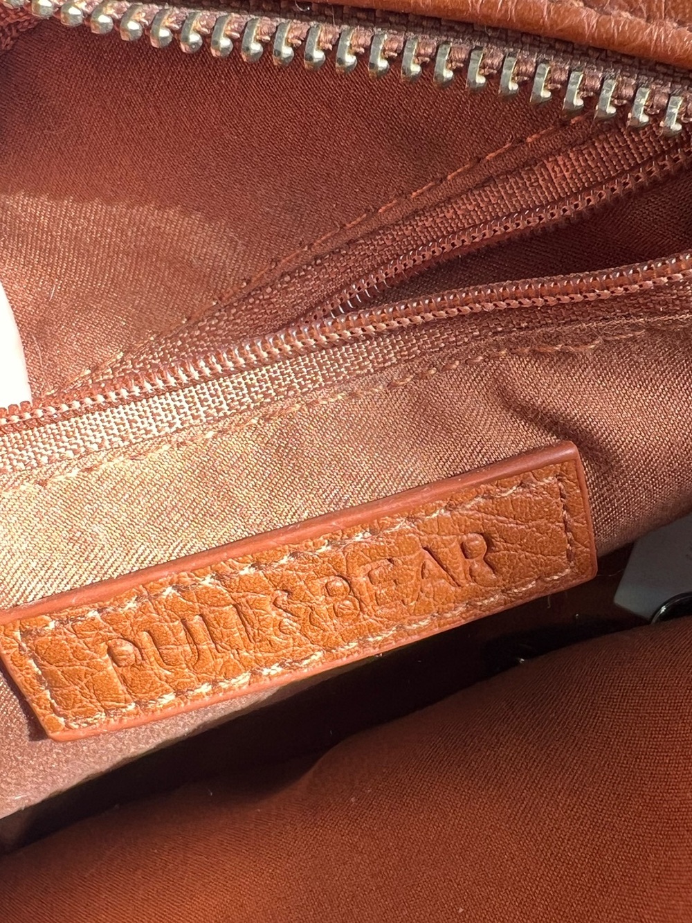 Pull&Bear Cognac Tan Crossbody Bag with Gold Chain *Free with purchase* - Picture 2 of 4